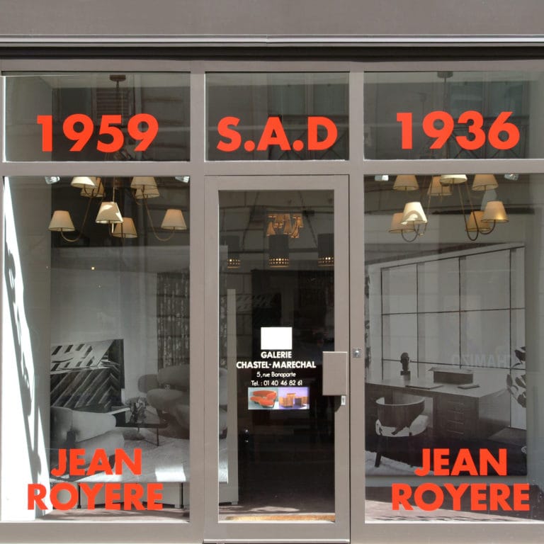 “Deux ensembles exceptionnels”, JEAN ROYERE, Galerie Chastel-Maréchal, du 3 juin au 3 juillet 2005