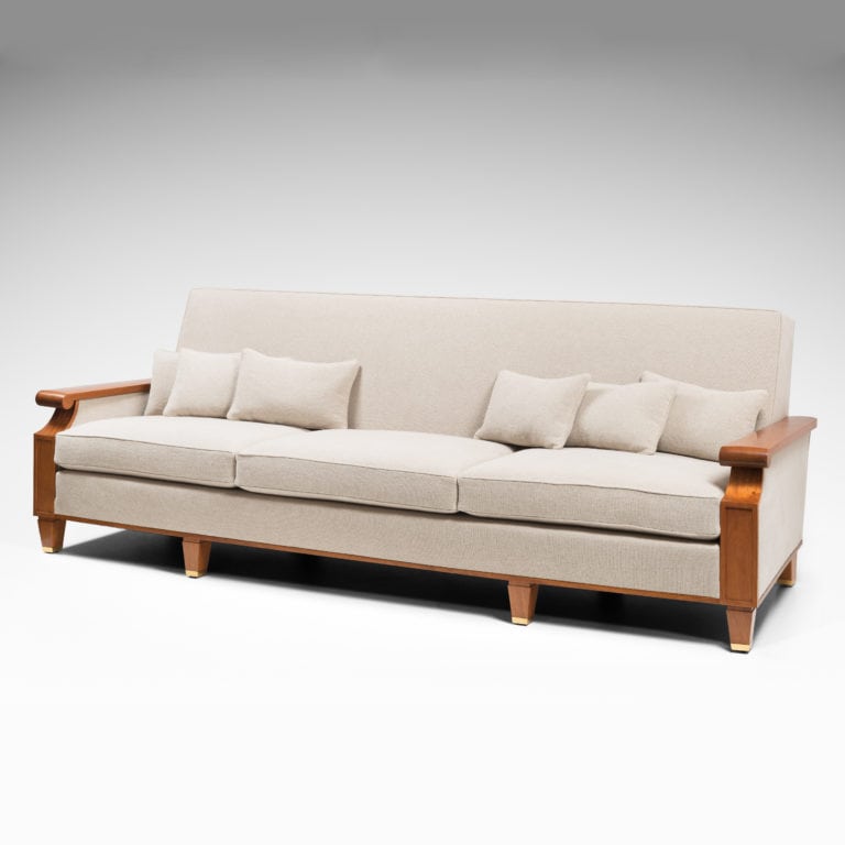 Jacques Adnet, Important and rare sofa created for the Palais des Consuls in Rouen