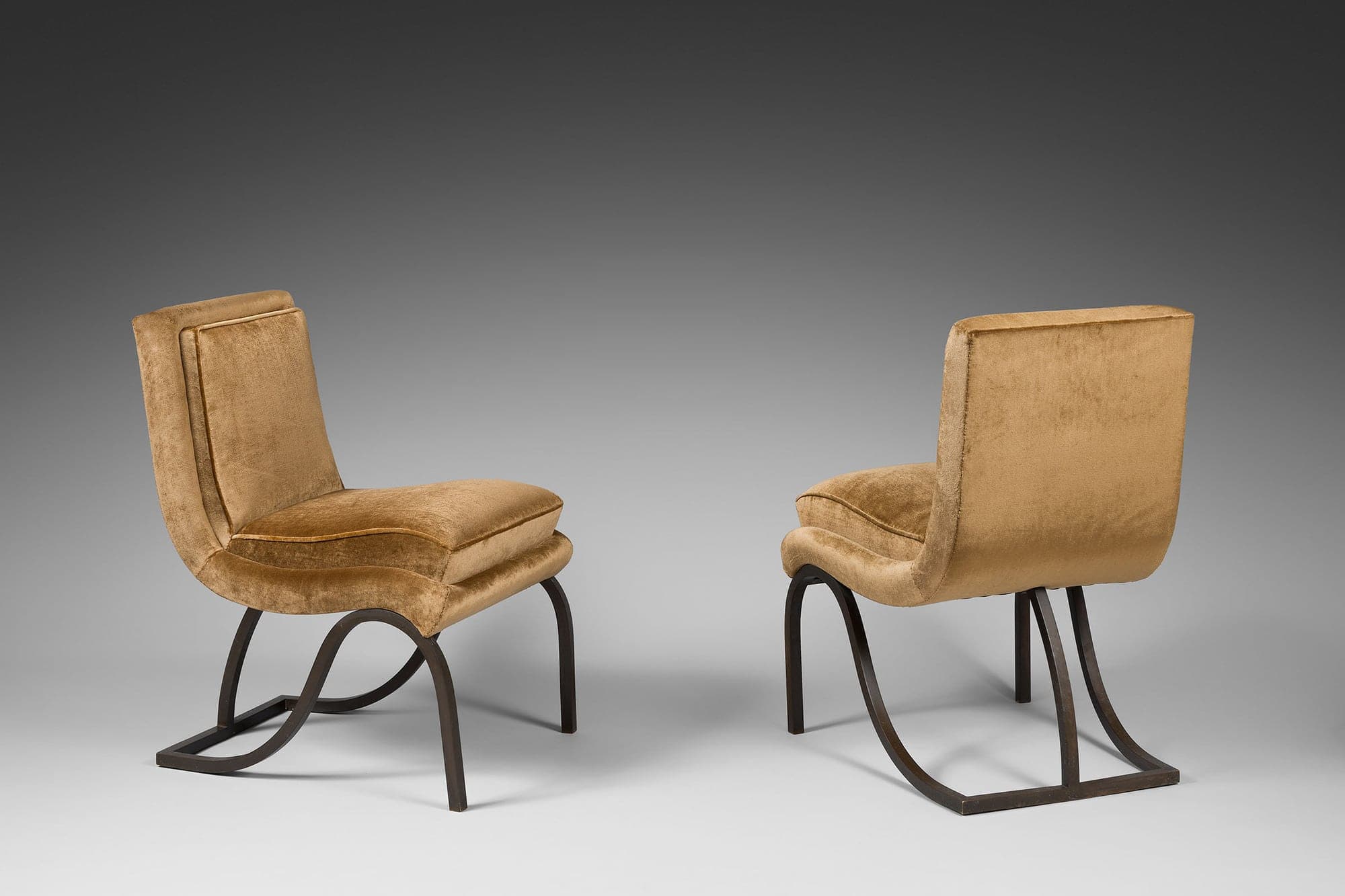 Eugène Printz,  Pair of living-room chairs (sold), vue 01