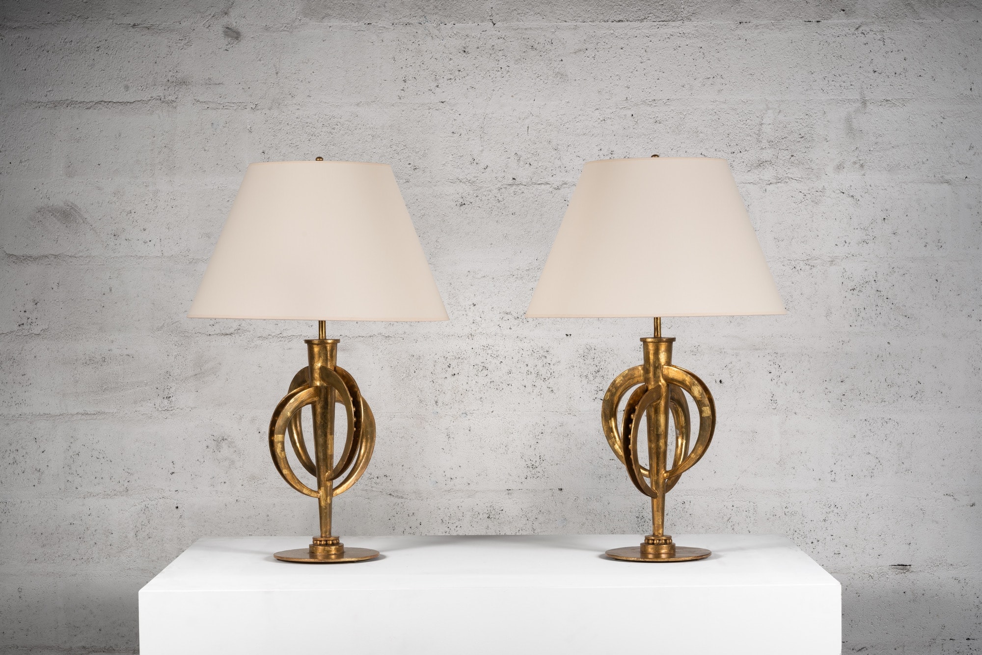 Marc Nicolas Du Plantier, Exceptional pair of lamps (sold), vue 01