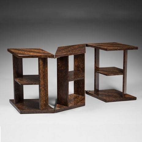Eugène Printz, Rare and exceptional side table «Eventail» (Fan) or «Mouchoir» (Tissue) (sold)