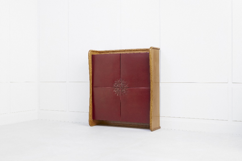 Jean Royère, Leather cabinet, vue 01