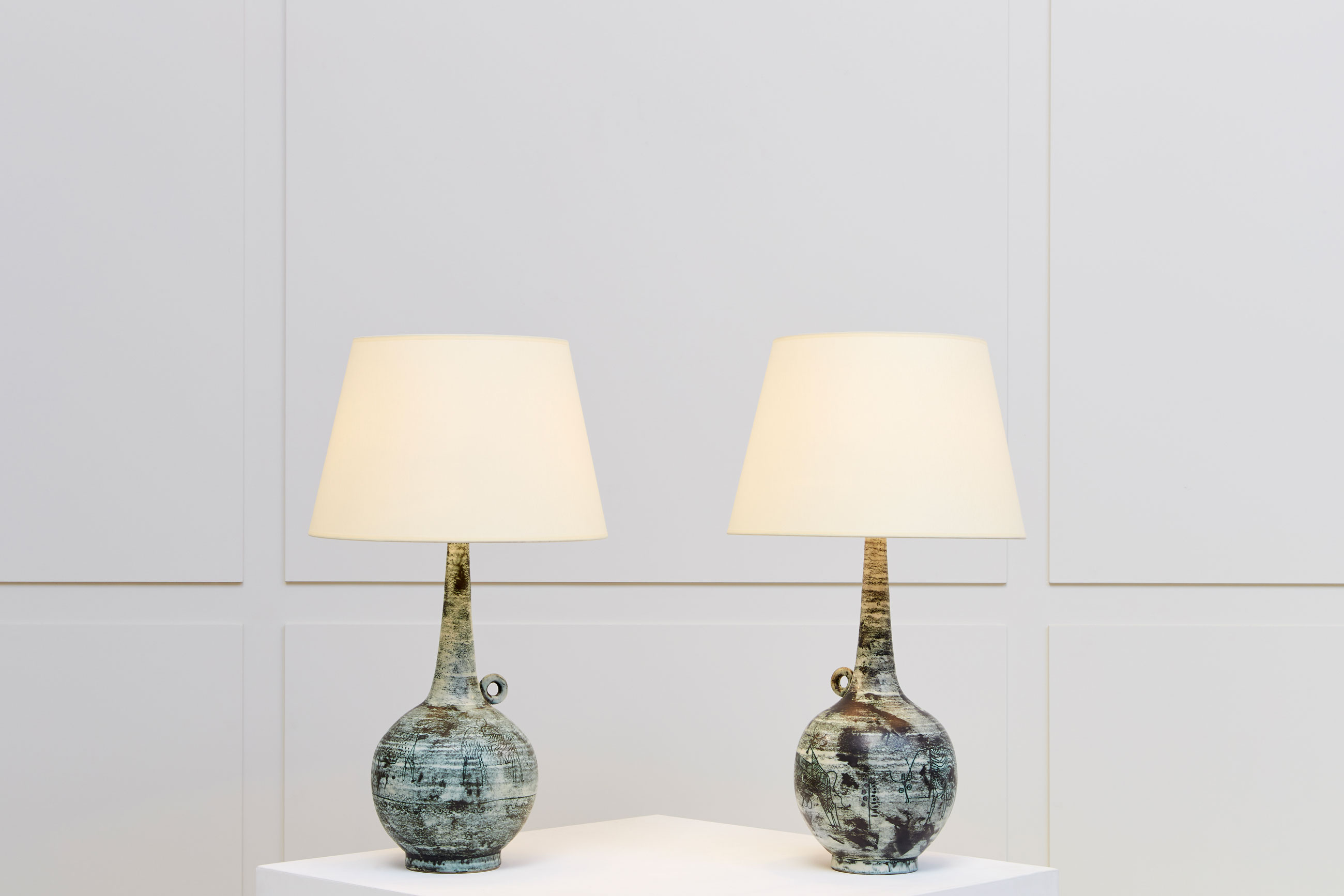 Jacques Blin, Pair of lamps « Tauromachie», vue 01