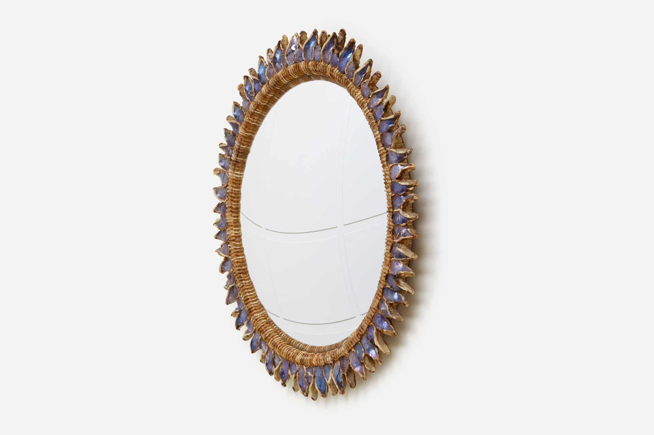 Line Vautrin, Purple «Flammes» mirror, vue 01