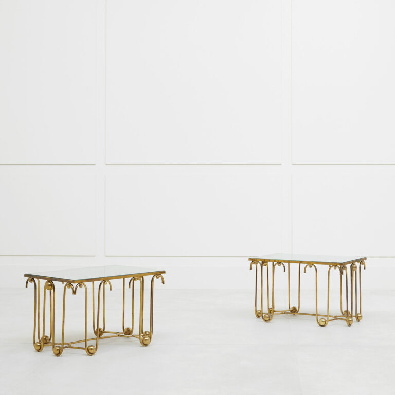 Jean Royère, Pair of «Ondulation» side tables