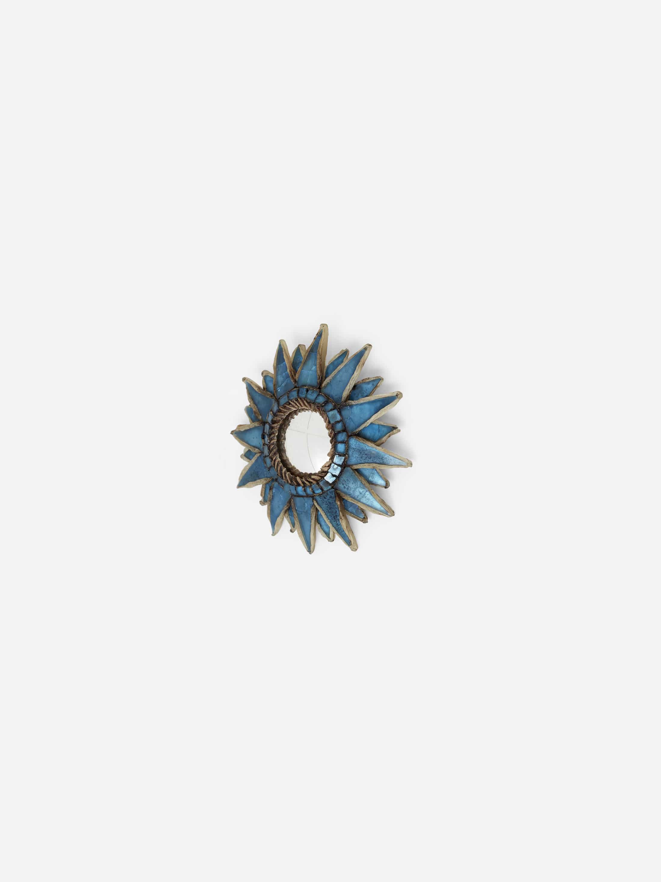 Line Vautrin, Miroir «Soleil à pointes n°0»  bleu, vue 01