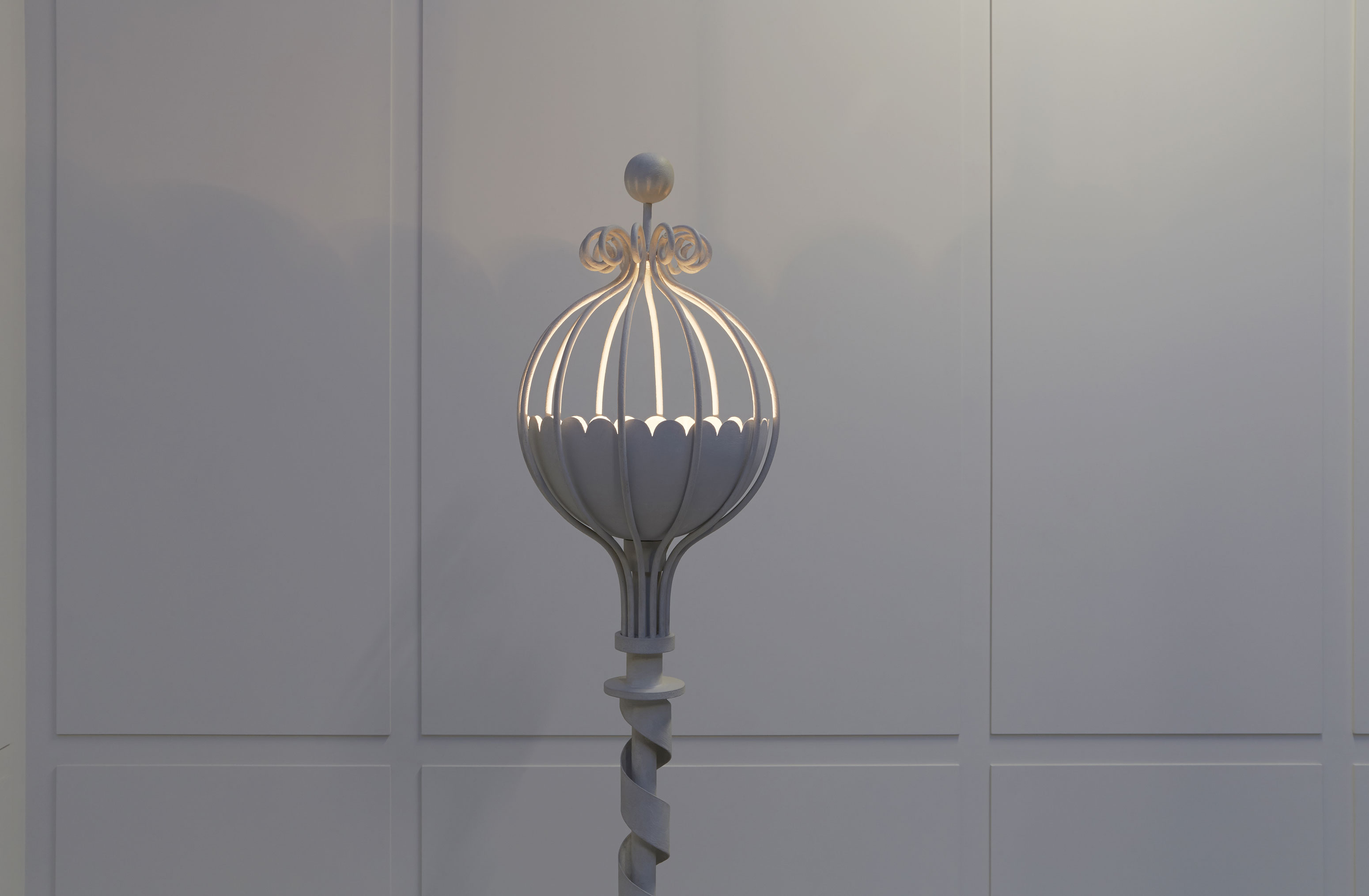 Serge Roche & Gilbert Poillerat, Rare floor lamp, vue 01