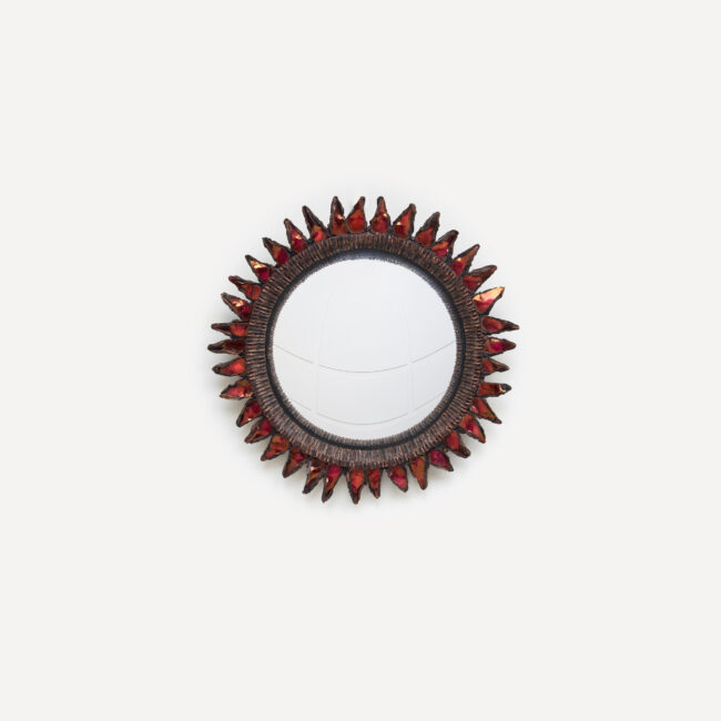 Line Vautrin, Miroir « Chardon » fuchsia
