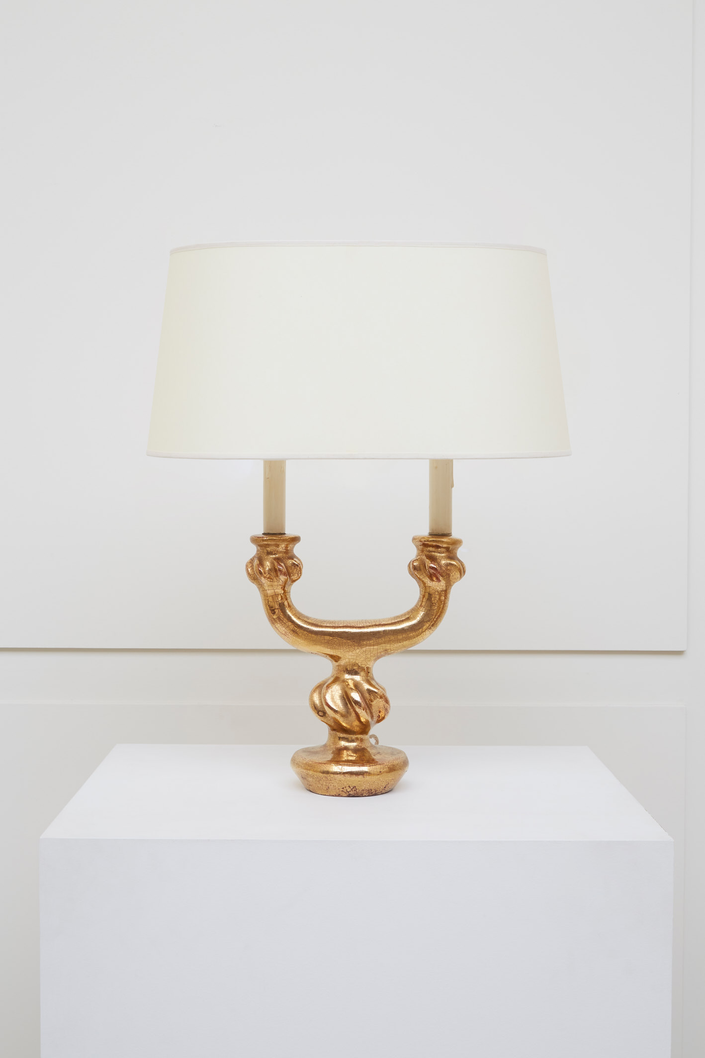 Denise Gatard, gilded enamelled lamp, vue 01