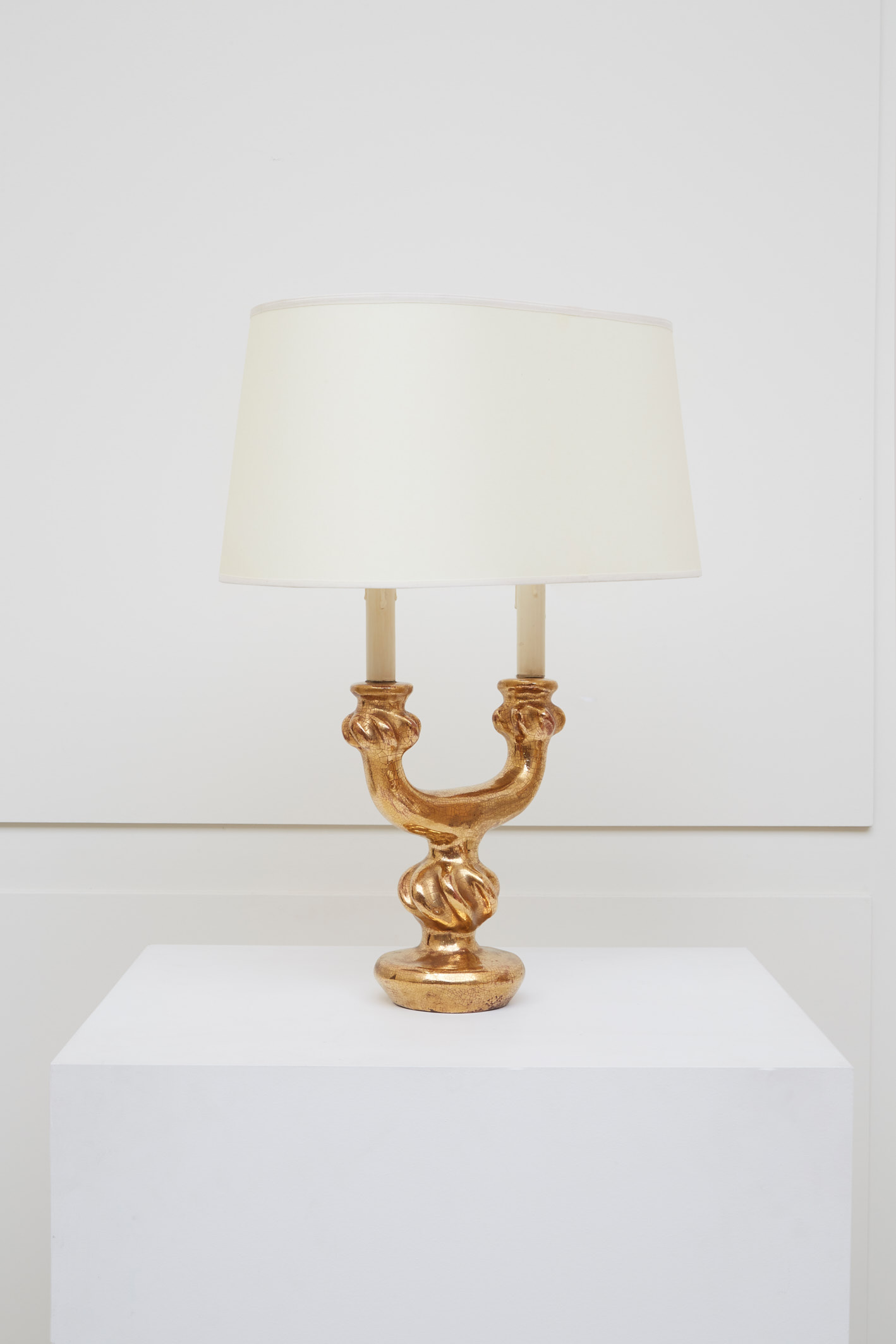 Denise Gatard, gilded enamelled lamp, vue 01