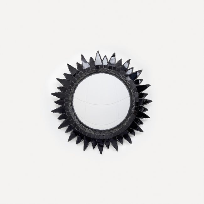 Line Vautrin, Miroir « Soleil à pointes n°2 » noir