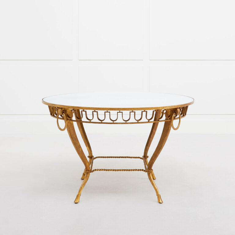 Gilbert Poillerat, important pedestal table