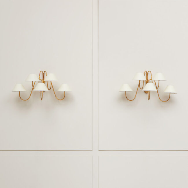 Jean Royère, pair of sconces “Bouquet”