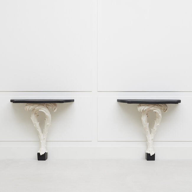 Serge Roche, pair of console tables