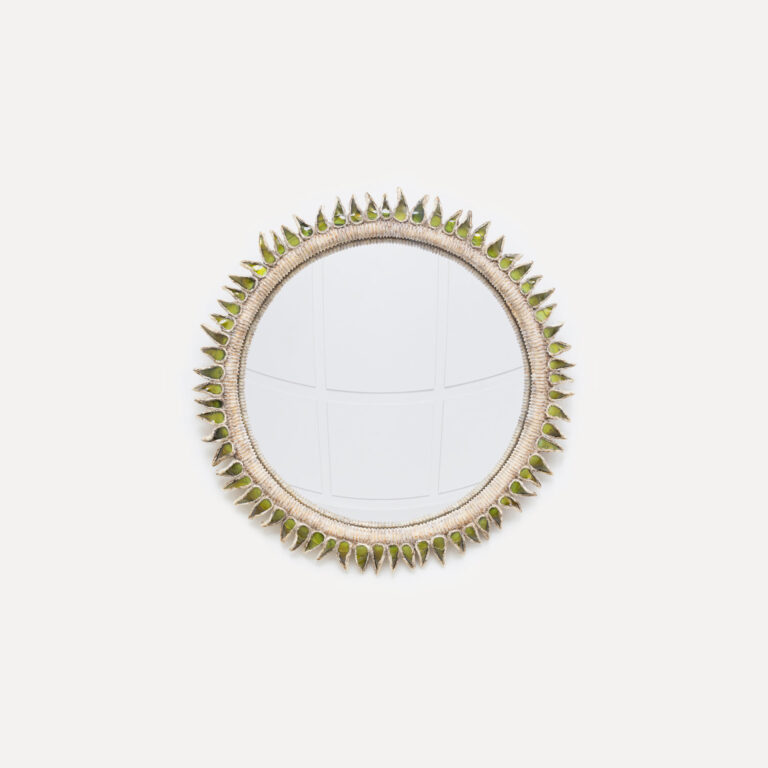 Line Vautrin, miroir « Chardon » grand modèle vert