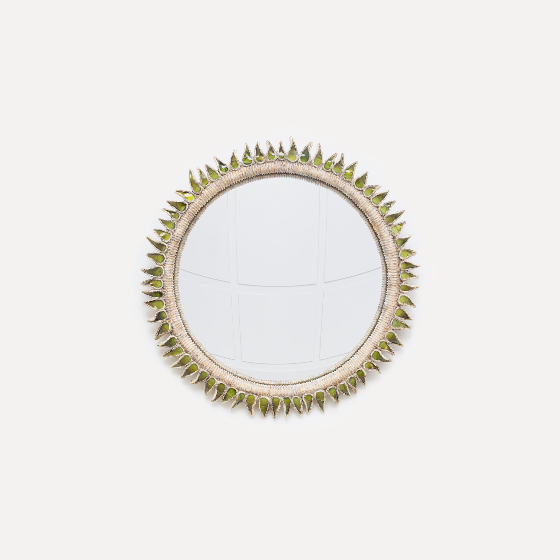 Miroir « Chardon » grand modèle vert