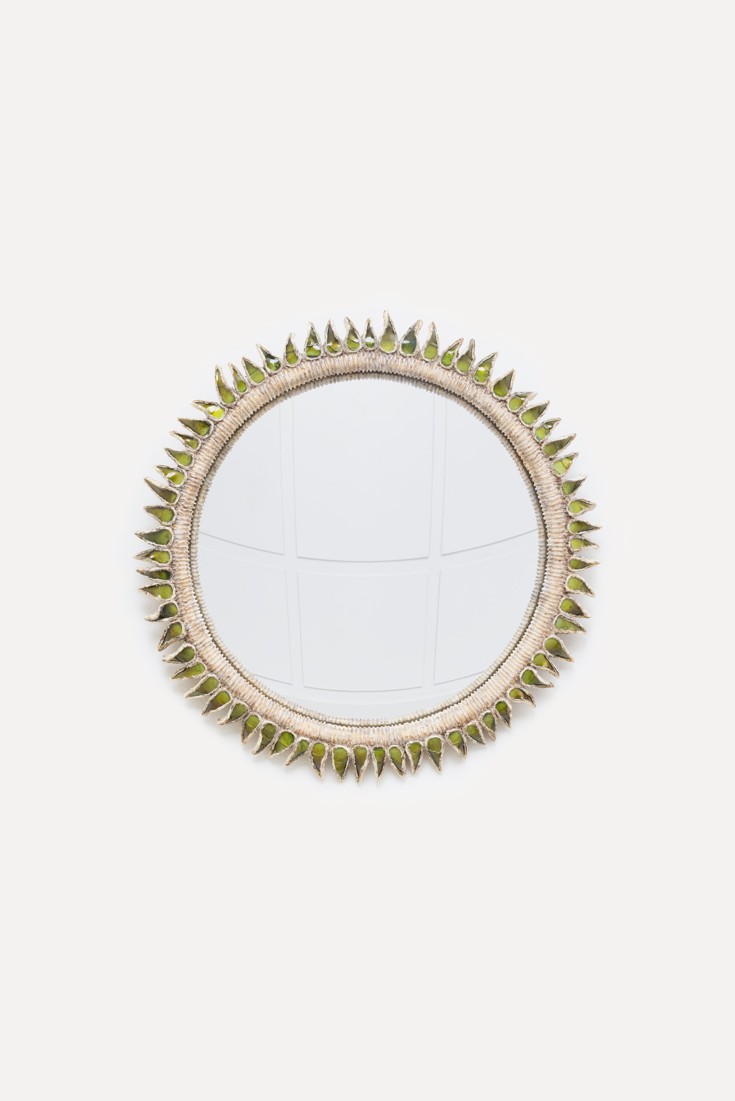 Line Vautrin, miroir « Chardon » grand modèle vert, vue 01