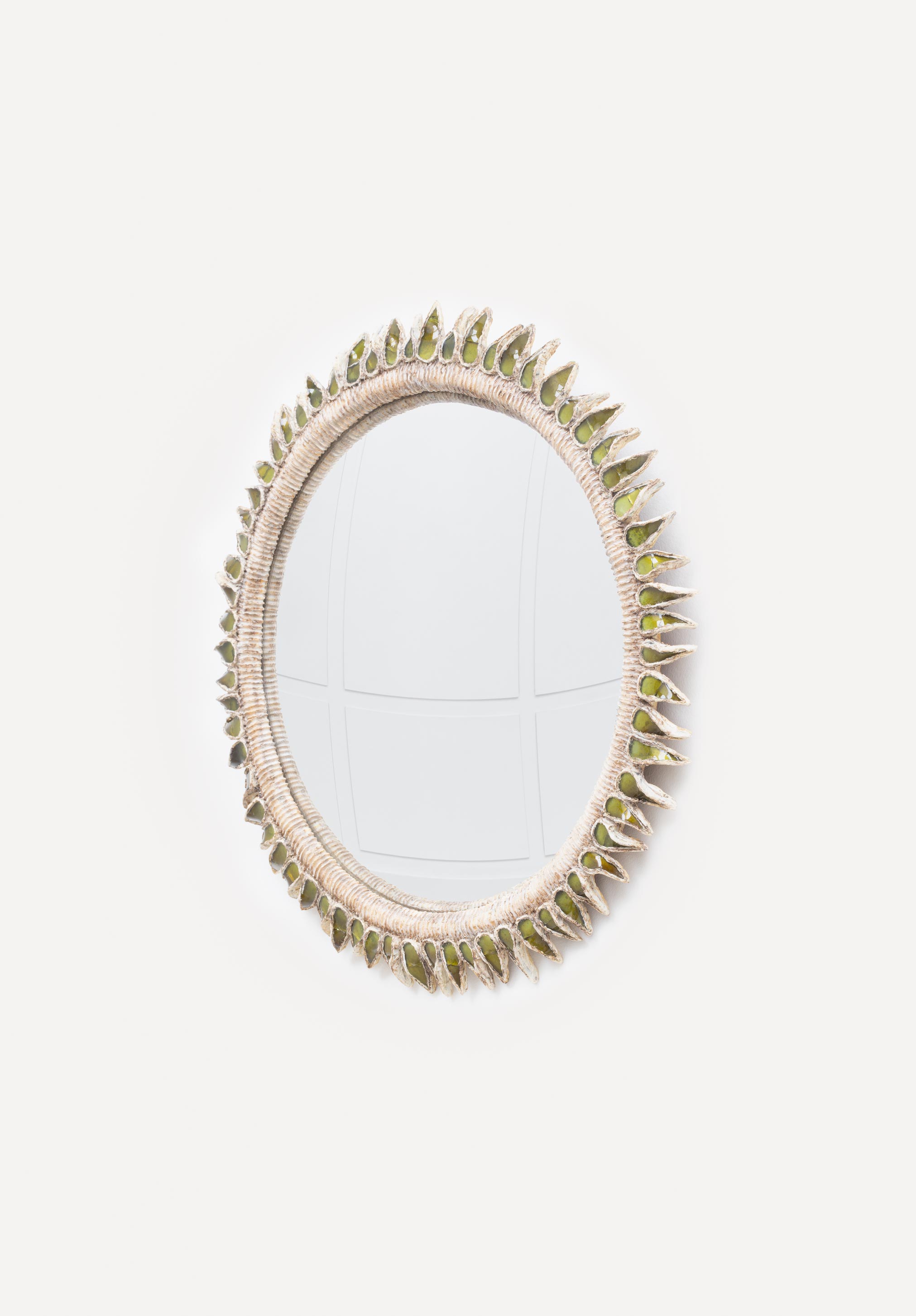 Line Vautrin, miroir « Chardon » grand modèle vert, vue 01