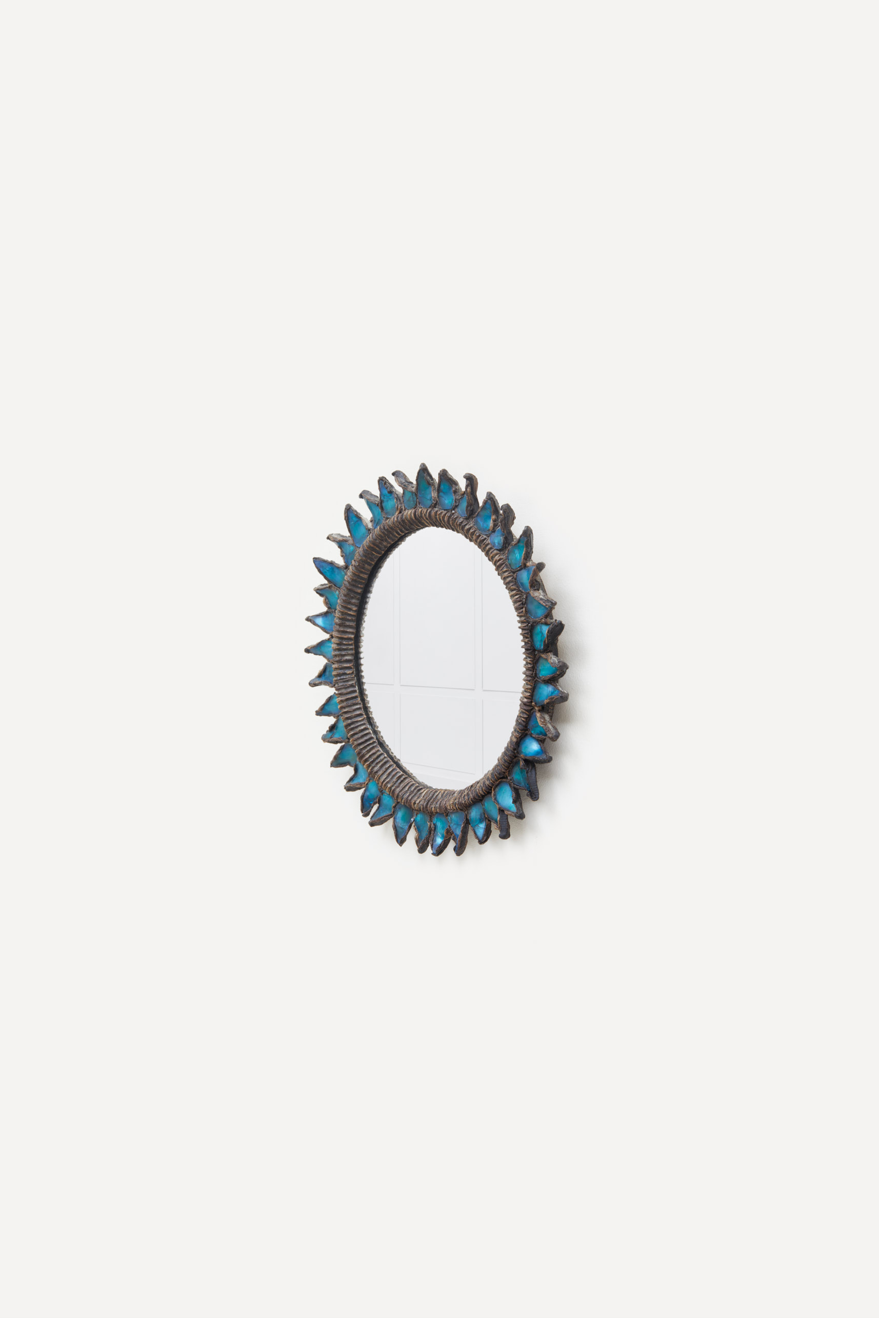 Line Vautrin, miroir « Chardon » bleu, vue 01