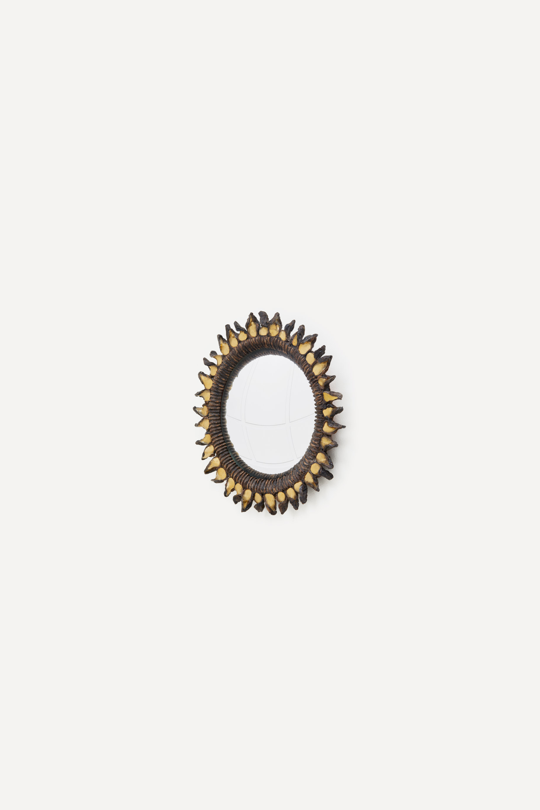 Line Vautrin, miroir « Chardon » doré, vue 01