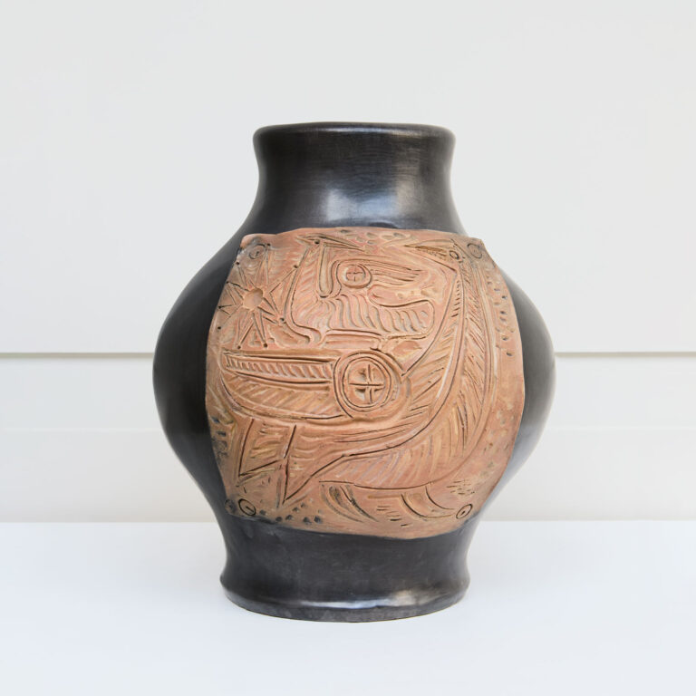 Georges Jouve, important ”Oiseau” (bird) vase