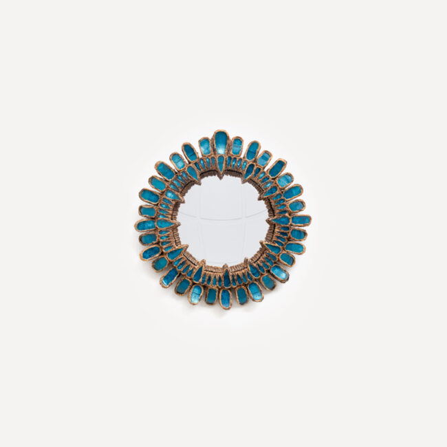Line Vautrin, blue “Gribiche” mirror
