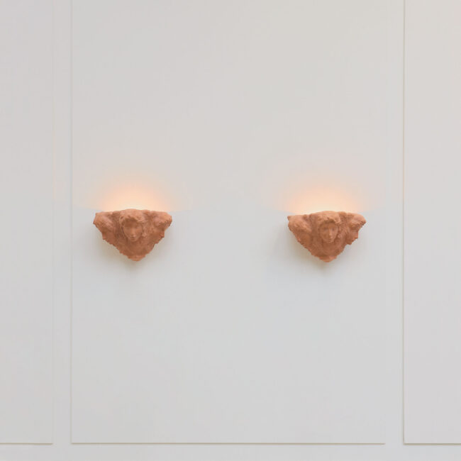 Vadim Androusov for André Arbus, Pair of  “Trois têtes de femmes” sconces