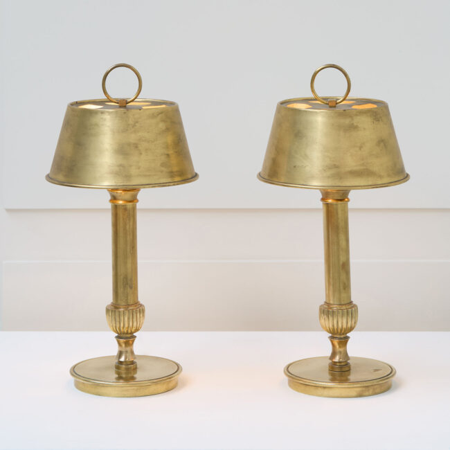 Gilbert Poillerat, Paire of table lamps