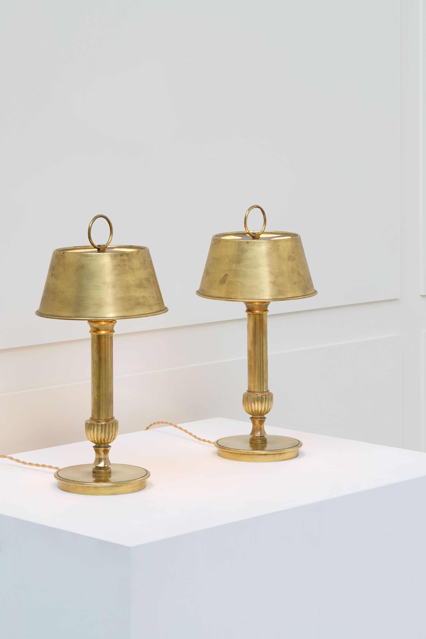 Gilbert Poillerat, Paire of table lamps, vue 01