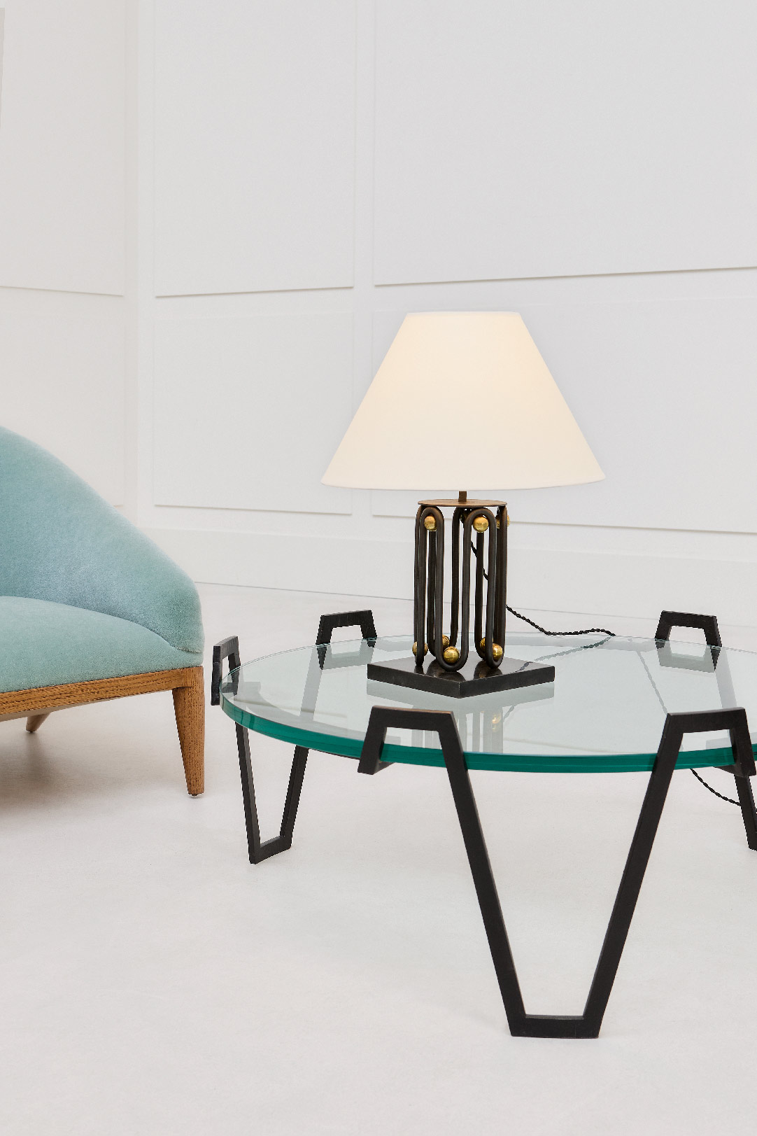 Jean Royère, “Ondulation” pair of lamps, vue 01