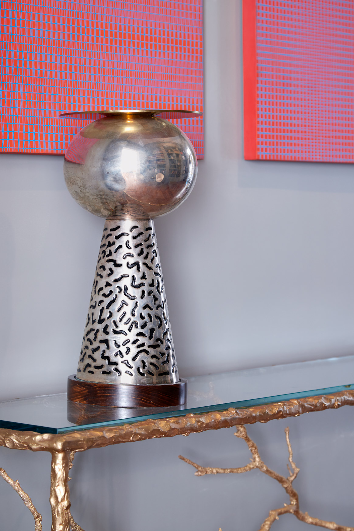Ettore Sottsass, “German Silver” vase, vue 01