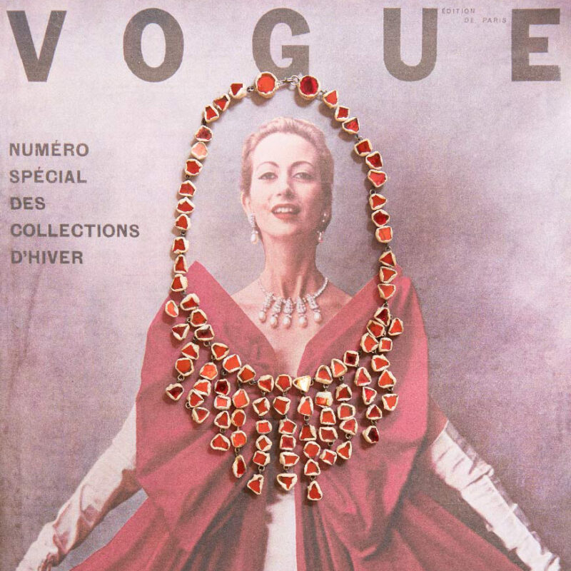 Grenat talosel necklace, circa 1960