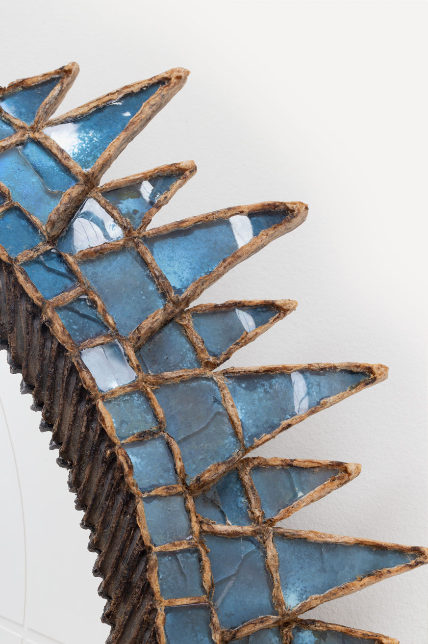 Line Vautrin, Miroir « Soleil à Pointes n°4 » bleu, vue 01