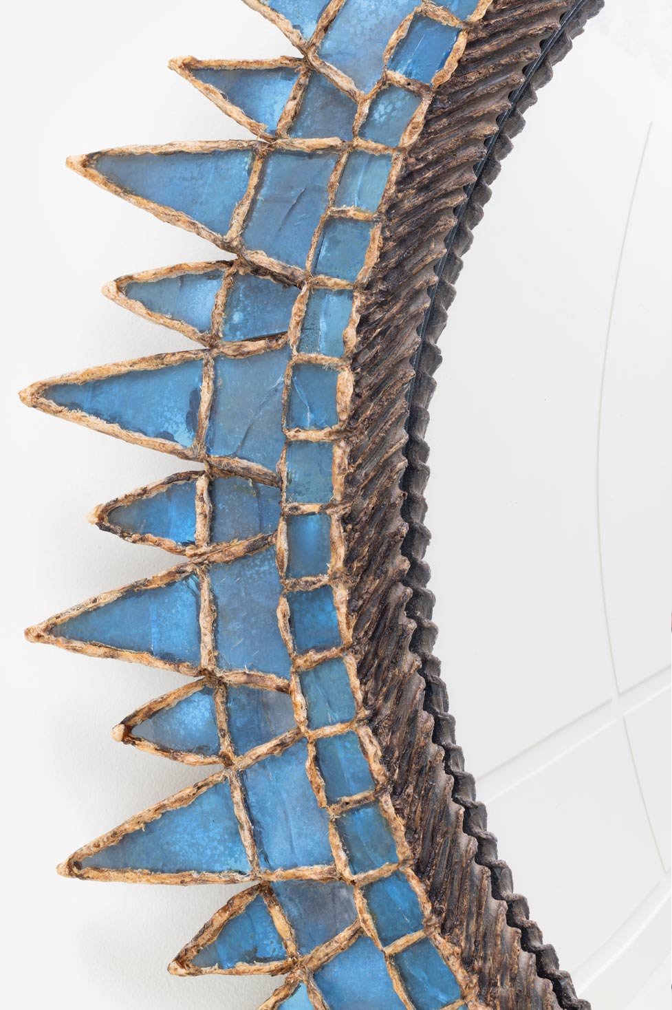 Line Vautrin, Miroir « Soleil à Pointes n°4 » bleu, vue 01