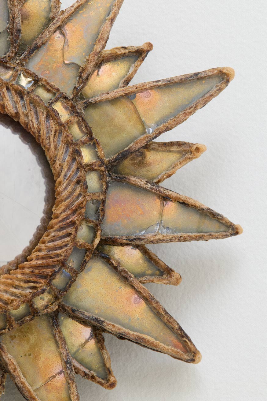 Line Vautrin, Miroir « Soleil à pointes n°0 » doré, vue 01