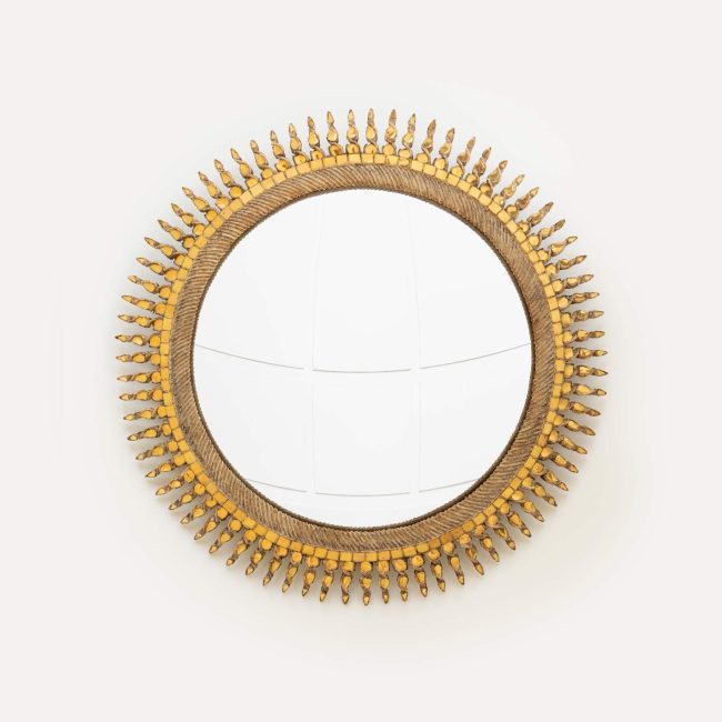 Line Vautrin, Miroir « Soleil doré » grand modèle