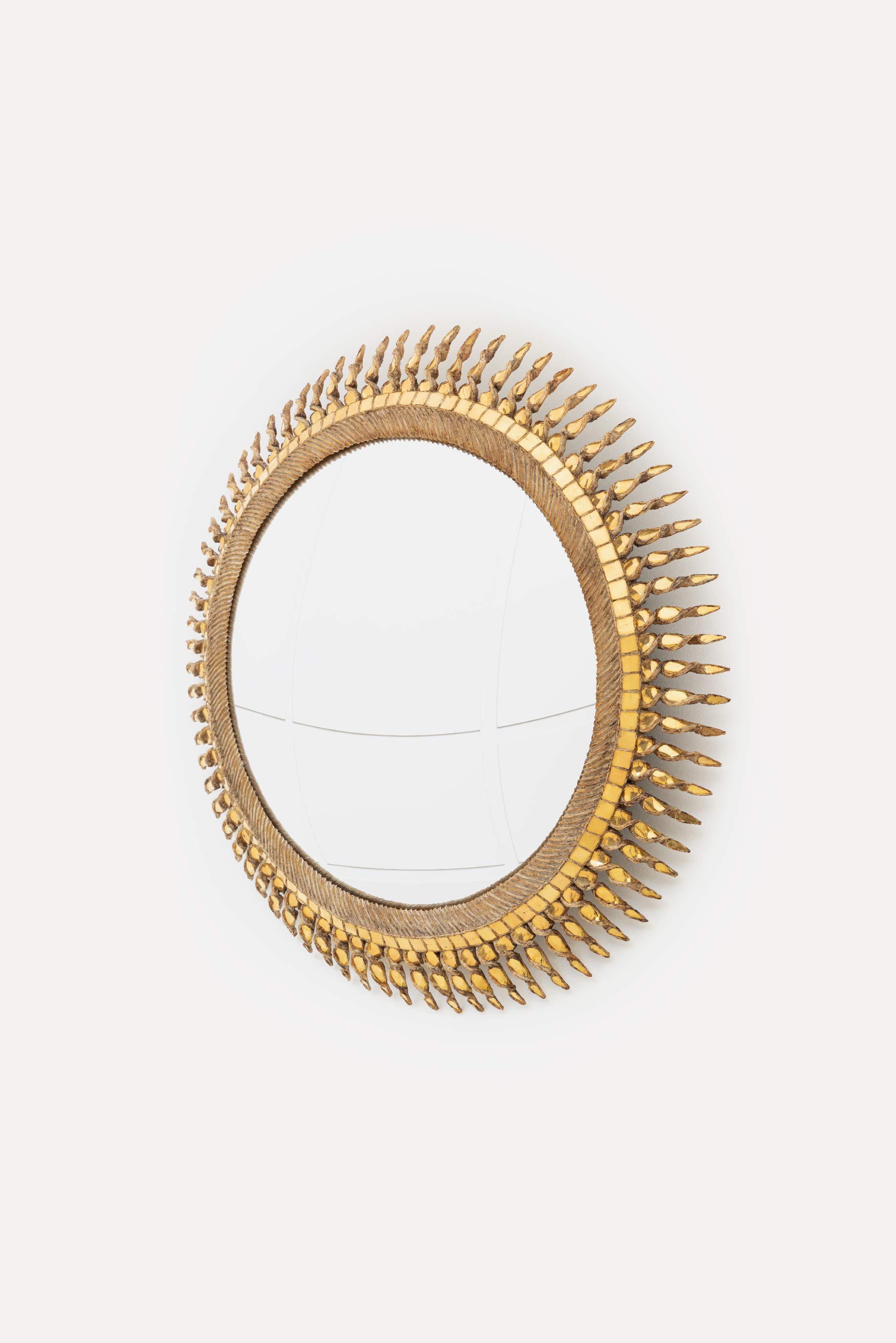 Line Vautrin, Miroir « Soleil doré » grand modèle, vue 01