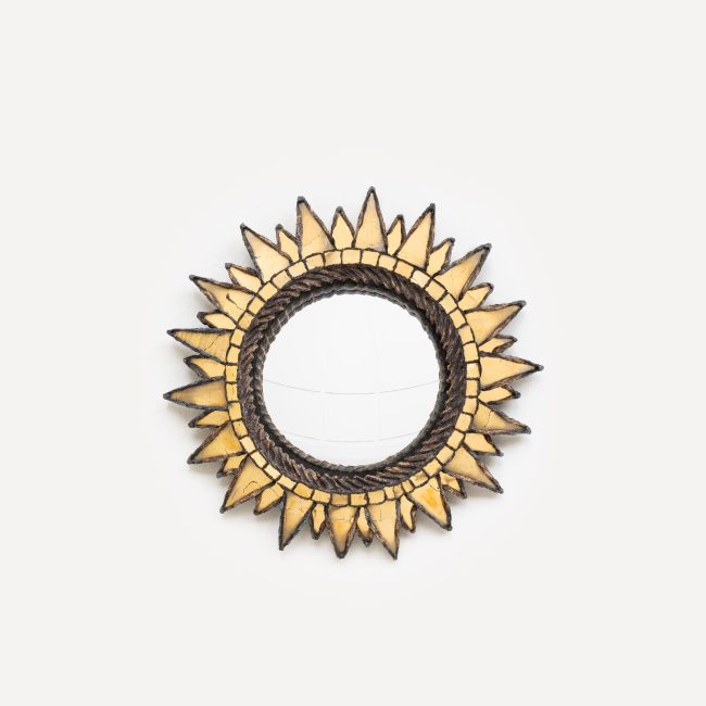 Line Vautrin, Miroir « Soleil à pointes n°1 » doré