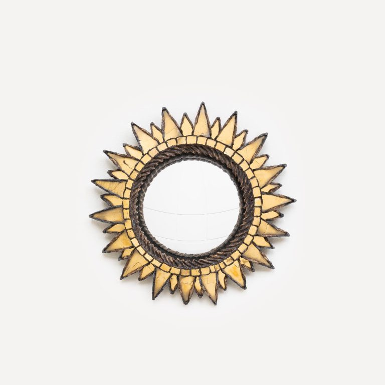 Line Vautrin, Miroir « Soleil à pointes n°1 » doré