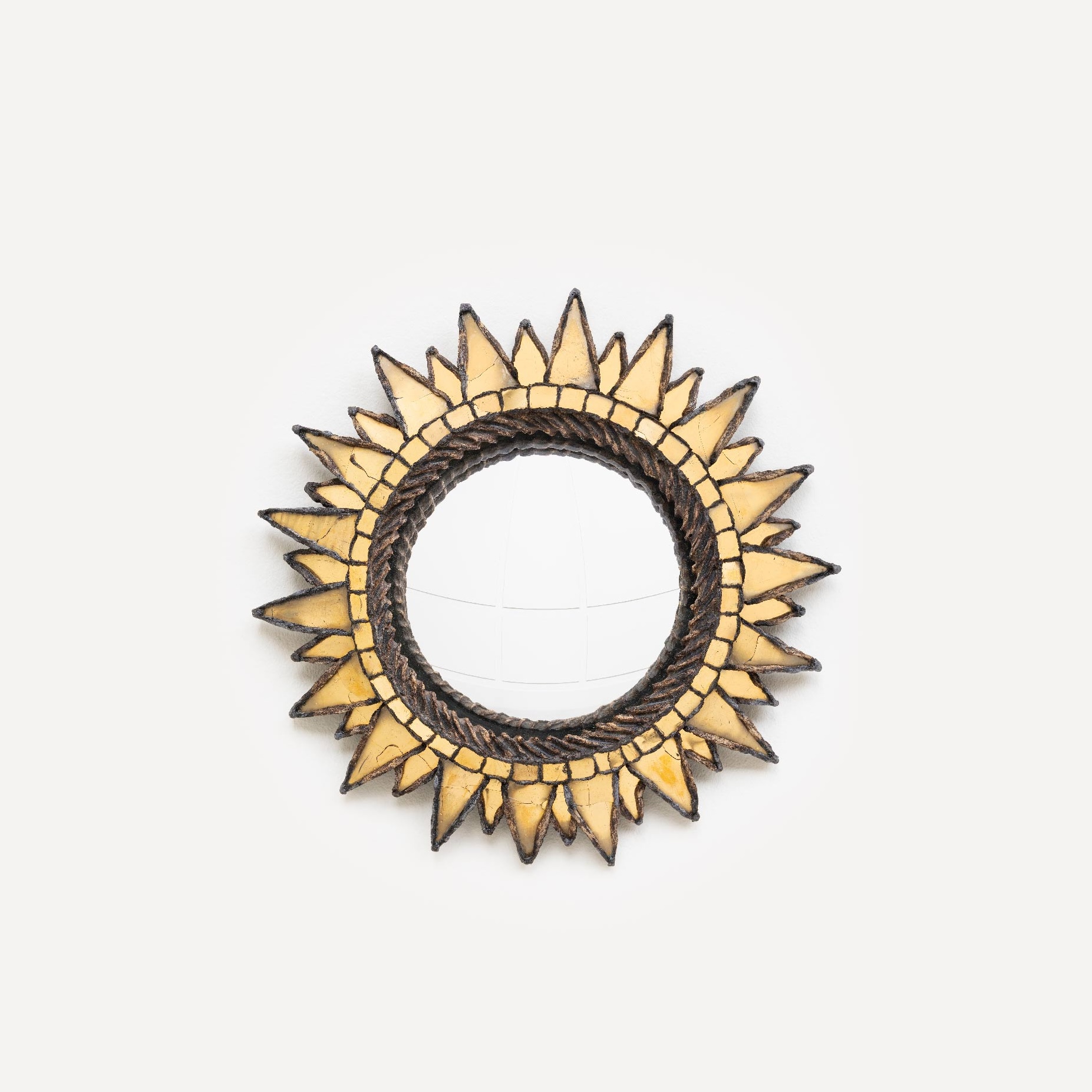 Miroir « Soleil à pointes n°1 » doré
