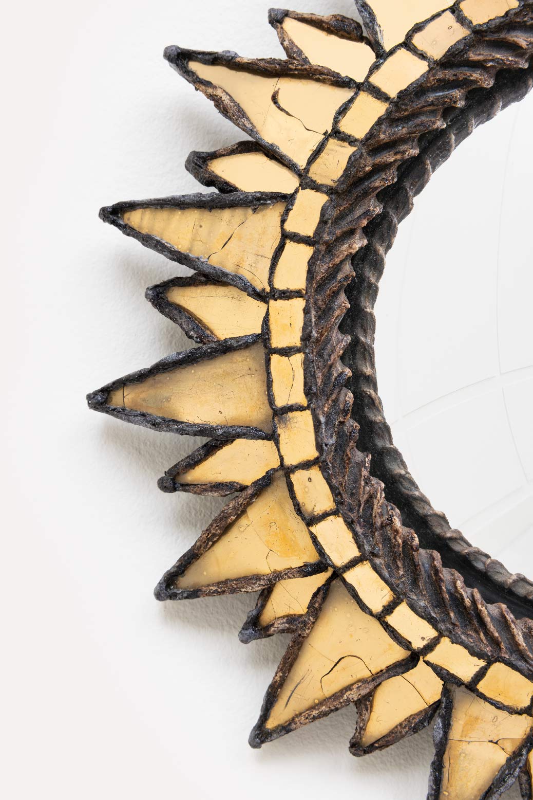 Line Vautrin, Miroir « Soleil à pointes n°1 » doré, vue 01