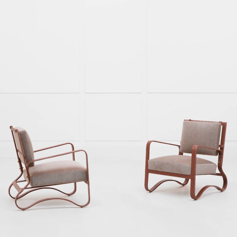 Jacques Adnet, Pair of armchairs