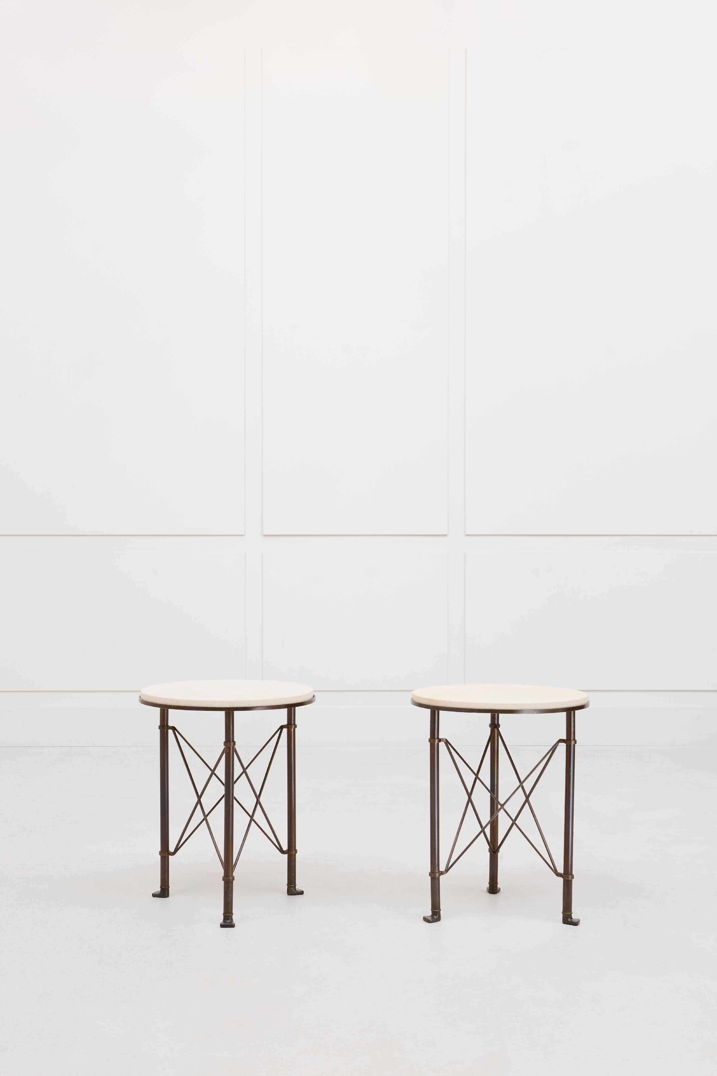Jacques Quinet, Pair of side tables, vue 01